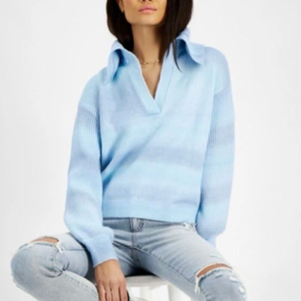 I.N.C. International Concept collared ombre knit sweater XL